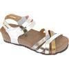 Sabatini Sandali in pelle fascette multicolor suola in sughero 4 cm