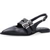 Galieti Slingback a punta in pelle con cinturini e tacco 1,5 cm