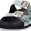 Galieti Sandali in pelle laminata bottolata con borchie