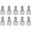 YOKIVE 10pz M4 Distanziatori Viti, Nichelate Placcate Esagonali PCB Distanziatori, Mantieni Altezza Coerente, Ottimo per Scheda Madre (Tono Argento, 6mm+6mm)