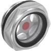 CoCud Vetro Livello Olio Compressore Aria, | Maschio M27x1.5mm | Finestra Indicazione Livello Olio Alluminio Testa Esagonale - (Applicazioni: Accessori Cambio), 1Pz
