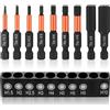 YITYDaMai 9 Pz Set di Inserti per Avvitatore Professionali, 50mm Brugole Punte per Avvitatore, Inserti Esagonali 1/4'', Punte Avvitatore Esagonale, Punte per Cacciavite Esagonale Magnetiche(H1,5 - H10)