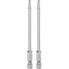 QUARKZMAN 2pz T15 Bit Torx di Sicurezza 1/4 Gambo Esagonale 4 Lungo Acciaio S2 Magnetica Antimanomissione Star Bits Cacciavite Testa Torx con Foro per Rimuovere Viti Fissaggio