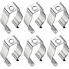 QUARKZMAN T8 LED Tubo Clip x 10pz U Clip Supporto Staffa Montaggio Accessori per Fissaggio Leggero Tubi, [Argento, Nichelato]