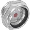 CoCud Vetro Livello Olio Compressore Aria, | Filettatura Maschio M24x1.5mm | Finestra Vetro Indicatore Esagonale Alluminio - (Applicazioni: Accessori Cambio), 1Pz