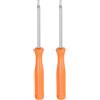 QUARKZMAN 2pz Cacciavite Torx T10H 4 Lunghezza Acciaio Carbonio Non Magnetica Sicurezza Stella Cacciavite Precisione Testa 6 Punte Manico Antiscivolo per Riparazione Elettrodomestici Giallo
