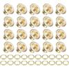 METALLIXITY Occhielli con Rondelle (6 x 3 x 4mm) 100pz, Kit Grommet Rame ]Cromato Cromato - per Pelle Tela Abbigliamento Fai-da-Te Artigianato Fabbricazione, Oro