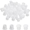 PATIKIL Tappi Copriforo, 48Pz 1/5 (5mm) Tappi per Fori in Plastica Copriforo a Vite Scrivania Fibbia Bloccaggio Inserto per Mobili Fori Armadio Cucina, Bianco