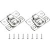 QUARKZMAN 2pz Chiusura Scatto Chiusura Scatto, 30 x 18mm Scatola Decorativa Retrò Chiusura Levetta Fibbia Metallo Chiusura Scatto Viti per Portagioie Valigia Cassetta, Argento