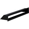DEMLOU - Griglia di Aerazione Lineare 60 x 9 cm, Acciaio Nero RAL 9005. | Ampia superficie di aerazione - Adatta a camini moderni, pareti e rivestimenti di grandi dimensioni