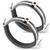 Poppstar 2x Fascette stringitubo in acciaio inox W4 (campo di serraggio 101-106 mm, 3 1/2) con viti prigioniere M8*82 e tasselli