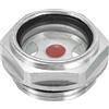 PATIKIL Aria Compressore Olio Mirino Vetro, G 1 Filettatura Maschio Alluminio Lega Olio Liquido Livello Indicatore Aria Compressore Parti con O-ring