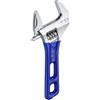 QUARKZMAN 1 Pezzo Chiave Regolabile 4 Mascella 0.9 con Manico in Gomma, Argento/Blu