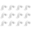 QUARKZMAN 12pz Fascette per Tubi PVC Plastica 16mm 5/8 2 Fori Bianco | per Tubi in PVC Cavi, Morsetto Condotti, Staffa Montaggio