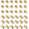 QUARKZMAN 36 Pcs Mini Manopole Tonde 7mm Piccole Maniglie Per Cassetti Maniglie Per Armadio E Cassetti Per Comò Guardaroba Scatole Gioielli Astucci Regalo Oro