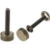 QUARKZMAN 4Pz Viti Decorative in Ottone con Tappi, Viti per Specchi da 12 Mm Chiodi per Copri Tappi, Elementi di Fissaggio per Mobili a Specchio Decorativi, Colore Bronzo