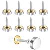 PATIKIL 8 Pcs Copri Viti Decorativi, 18 Mm 304 Acciaio Inossidabile Specchiato Viti Di Fissaggio Viti Specchiate Copri Viti Per Insegne Pubblicitarie Ferramenta Costruzioni, Argento