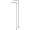 QUARKZMAN 2pz Chiave Esagonale Brugola Testa Sferica 4mm Metriche Braccio Extra Lungo Forma L Strumento Riparazione Acciaio al Cromo Vanadio per Riparazioni Domestiche, Tono Argento