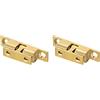 METALLIXITY Sfera Chiusure (35mm x 7.8mm x 10mm) 2pz, Ottone Doppio Sfera Chiusure - per Casa Cucina Armadio Credenza Porta, Oro Tono