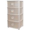 BELLI E FORTI - Cassettiera Pratika Plus 4 cassetti Bianca - h80x37,5x37 cm