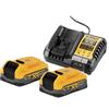 DEWALT DCKB1104S2-QW kit 2 batterie 18V Powerstack 3,5Ah + caricabatteria XR Lion