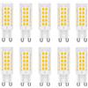 ZFQ Lampadine LED G9 5W, 500LM Equivalente 50W Alogena, Bianco caldo 3000K, 220-240V, Non Dimmerabile, Risparmio energetico, Angolo Di Fascio Di 360 °, 10 Pezzi