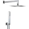 Damast Kit Doccia Rondò Quadro 25cm Inox Cromo - 13681
