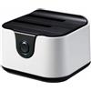 TooQ Doppia docking station TooQ TQDS-802BW 2,5"-3,5" HDD SATA USB 3.0 Bianco Nero