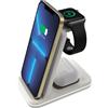 Canyon Dock caricabatterie wireless Canyon 3in1 pieghevole/15W/QI/LED latte al dettaglio