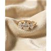 Sunlightjewels96 Anello di fidanzamento solitario con tre diamanti taglio ovale certificato 3,...