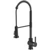 Kraus Britt Commercial Style KPF-1691MBSFSB - Rubinetto da cucina a leva singola, in acciaio inox nero opaco, senza macchie, colore: Nero
