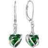 FJ Orecchini Smeraldo Donna in Argento Sterling 925 Orecchini Maggio Pietra Portafortuna Orecchini Pendenti Gioielli Regalo per lei Amiche Moglie Mamma Donna