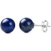 Vincent Paul ORECCHINI DONNA IN ARGENTO 925 E LAPISLAZZULI DIAMETRO 8 mm PIETRE DURE NATURALI
