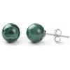 Vincent Paul ORECCHINI DONNA IN ARGENTO 925 E MALACHITE VERDE DIAMETRO 8 mm PIETRE DURE NATURALI