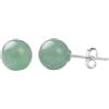 Vincent Paul ORECCHINI DONNA IN AVVENTURINA VERDE E ARGENTO 925 DIAMETRO 8 mm PIETRE DURE NATURALI