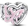 Vegaine Ciondolo Cuore Intrecciato e Farfalla Charm Luminoso al buioper Braccialetti Charm San Valentino Gioielli Regali per Donne