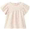 People Wear Organic Camicia baby in mussola di cotone bio - col. bianco fantasia