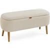 VERSA Panca per piedi da letto Versa Maniko Chic Style, dimensioni (A x L x P) 45 x 94 x 37 cm, bianco