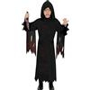FIESTAS GUIRCA Costume da assassino Coltello - la morte Tunica nera con cappuccio - Costume Halloween Bambino 5-6 Anni