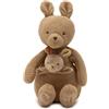 Jollein Peluche Kangaroots - Canguro con cucciolo in marsupio - 32 cm - Peluche morbido - Per neonati e bambini - Lavabile a mano - Regalo per neonati - Giocattolo per neonati