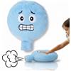 alldoro 60291-3 - Cuscino XXL in Peluche Felpato, Colore: Blu, Ø 20,5 cm, Cuscino per Pupazzi con Suono, Emozioni giocose, per Bambini a Partire dai 3 Anni in su
