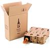 Only Boxes, Confezione da 5 scatole di cartone per bottiglie di spedizione, capacità per 3 bottiglie con scatola interna, alta protezione, 100% ecologico, previene rotture