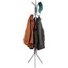 Mind Reader Appendiabiti, albero da corridoio, autoportante, albero cappello, giacca, borsa, metallo, 37,5 cm L x 41,9 cm L x 175,3 cm H, argento