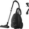 AEG Aspirapolvere con Sacco VX83-2EBR VX8.3, Silenzioso 64 dB, Ugello Auto AllFloor per Tutti I Tipi di Pavimento, Filtro Lavabile HEPA, Portata 12 m, Capacità 3,5 L, 750 W, Nero