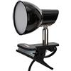 Velamp CHARLY Spot Clip, Lampada Morsetto, Faretto LED con Pinza, 360 Lumen (5W) con Cavo ed Interruttore. per Camera Bimbo, Scrivania, Studio 5 W, Nero