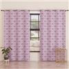 PETTI Artigiani Italiani - Tende a Pannelli per Interno con Anelli 2 Pezzi 140x280cm, Tenda Camera da Letto e Soggiorno Oscuranti Isolanti e Moderne, Fiocco Lilla, 100% Made in Italy