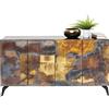 Kare Credenza di design Oxy, in metallo, look industriale, pezzo unico fatto a mano, eccezionale TV Board (H/L/P) 80 x 150 x 41 cm