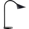 Unilux 400077402 Lampada Sol da Tavolo a LED 7.4 W, Moderna, Interruttore On-Off sul Cavo, per Cameretta, Ufficio, Scrivania, Colore Nero