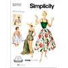Simplicity Cartamodello SS3151K5 per costume intero da donna e gonna K5 (8-10-12-14-16)
