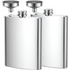 Elalove Fiaschetta Tascabile in Acciaio Inox 8oz con Imbuto Portatile - Piccola Borraccia per Bevande, Liquori, Accessori da Viaggio Uomo e Donna
